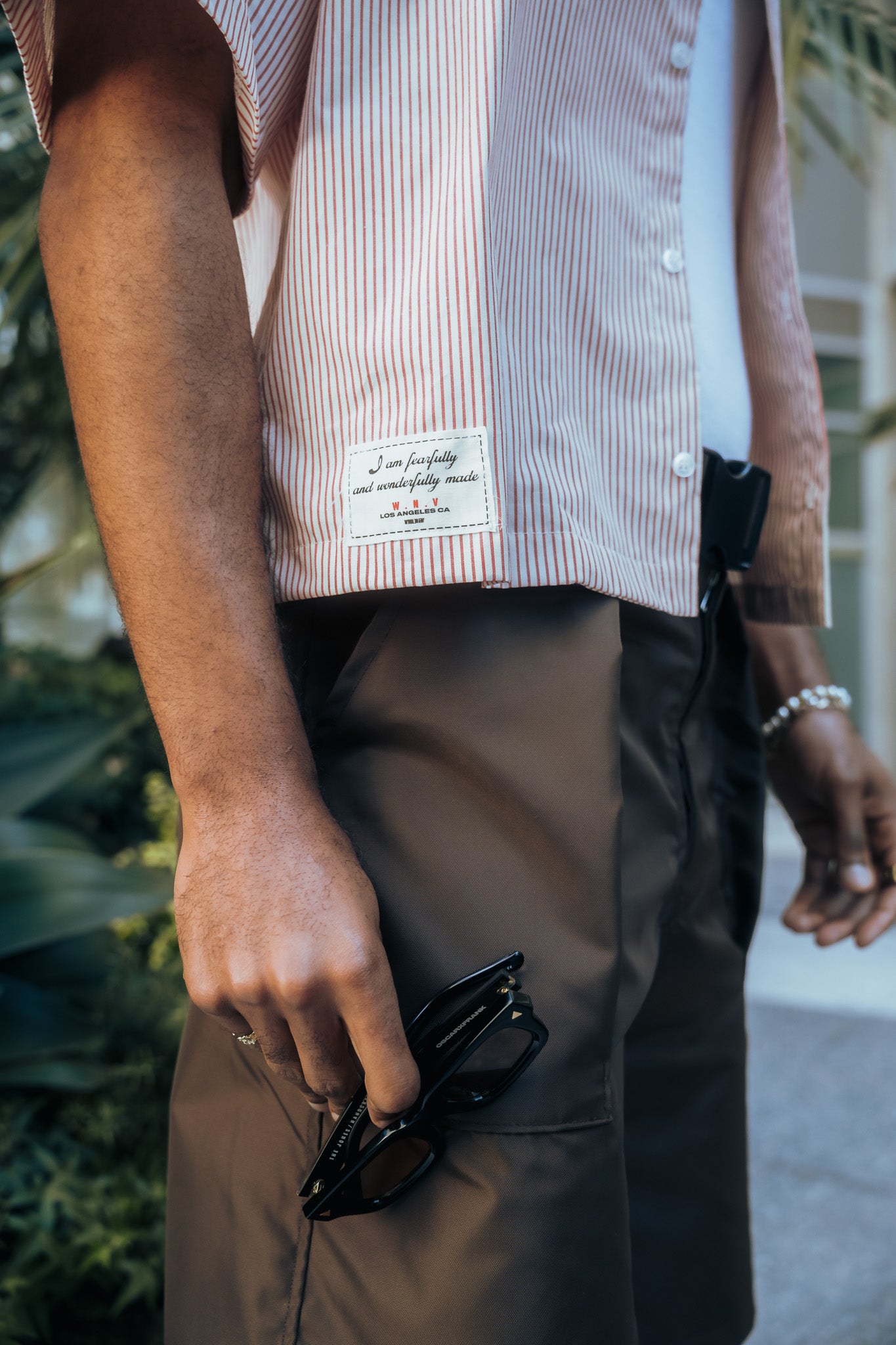 Red Pinstripe Button Up