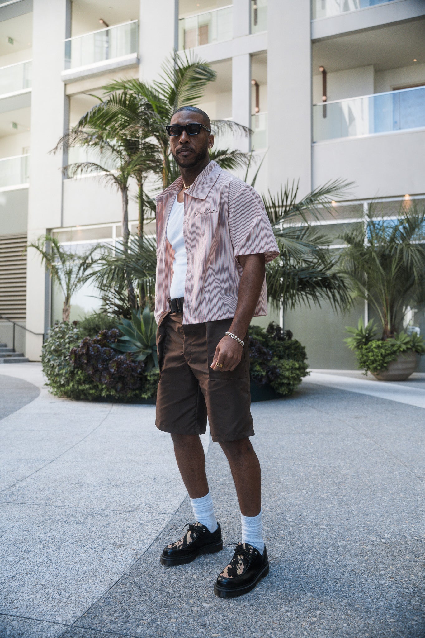Red Pinstripe Button Up