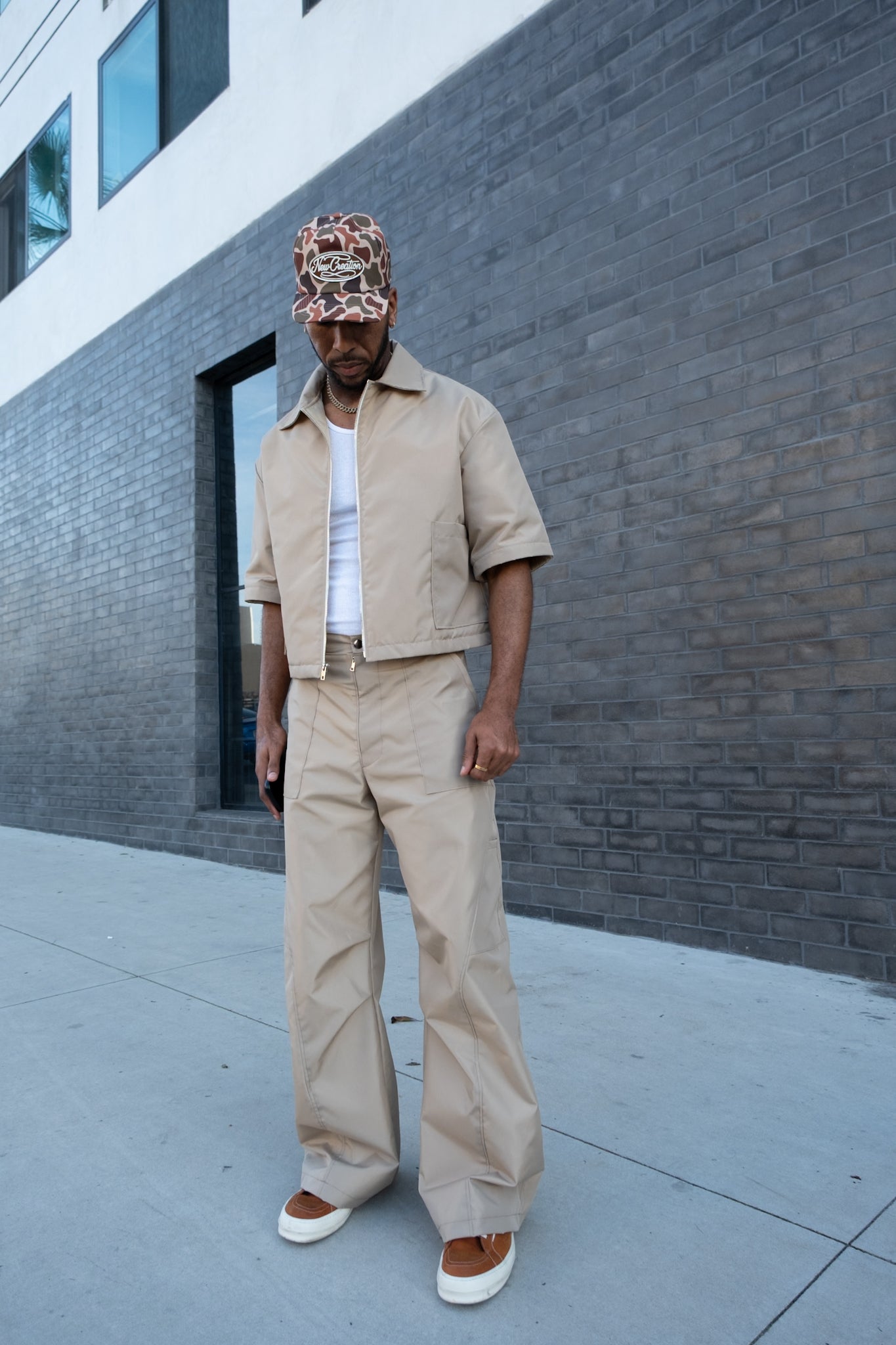 Oversized Nylon Puffer Zip - Sand (limited)