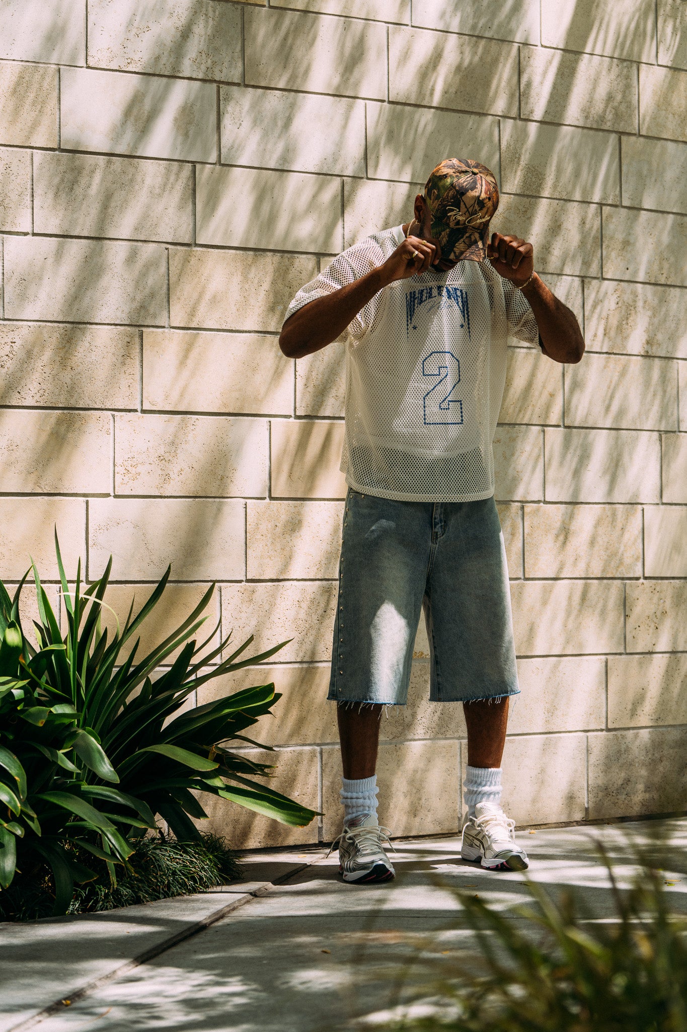 White Mesh Jersey