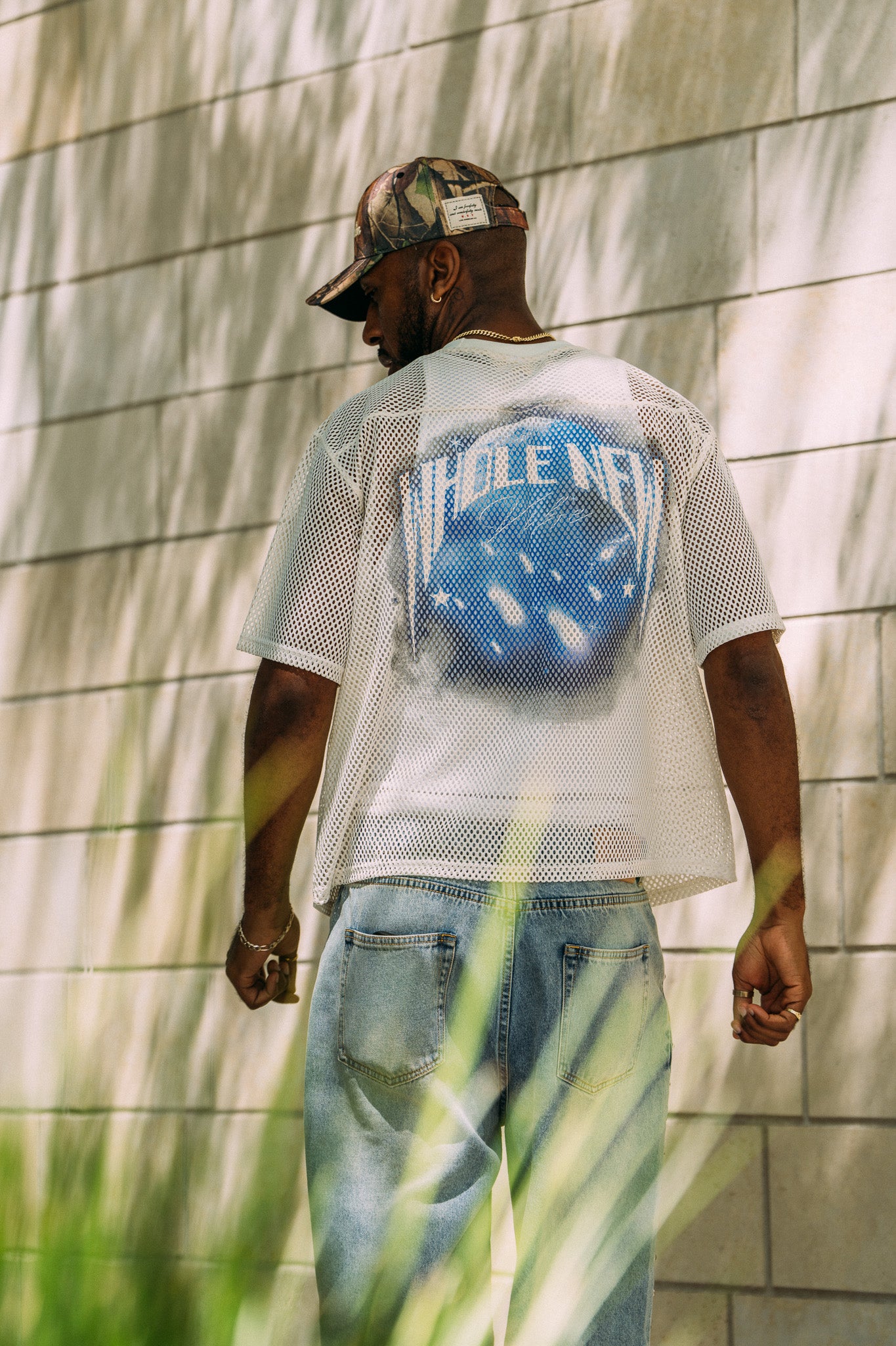 White Mesh Jersey