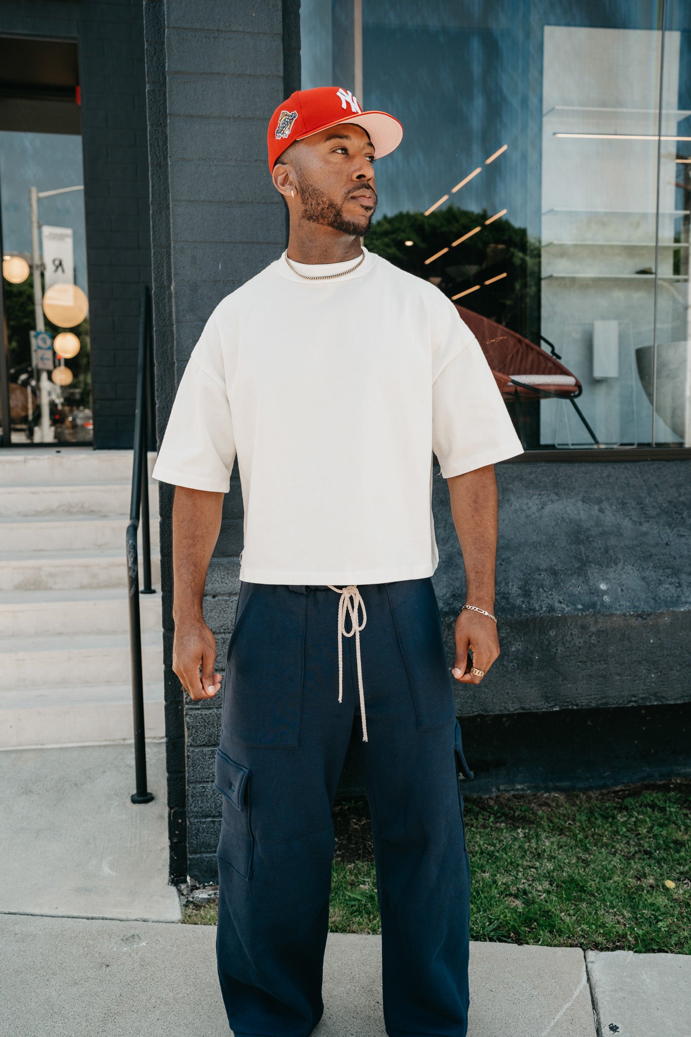 Heavy Boxy Cropped Tee - Natural