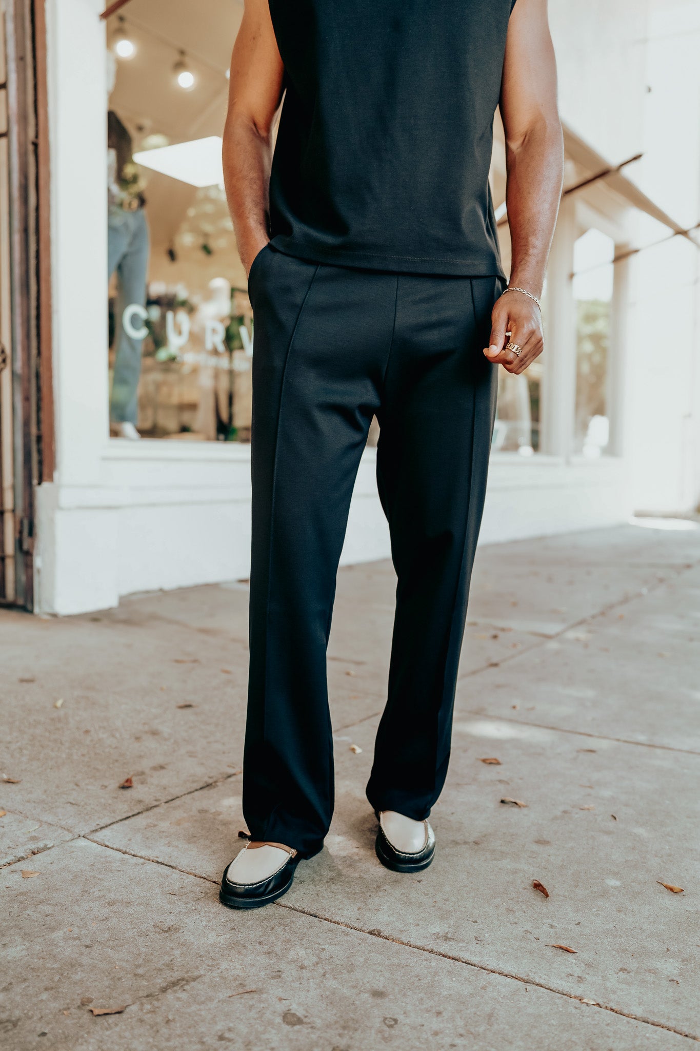 Slim Elevated Jogger - Black