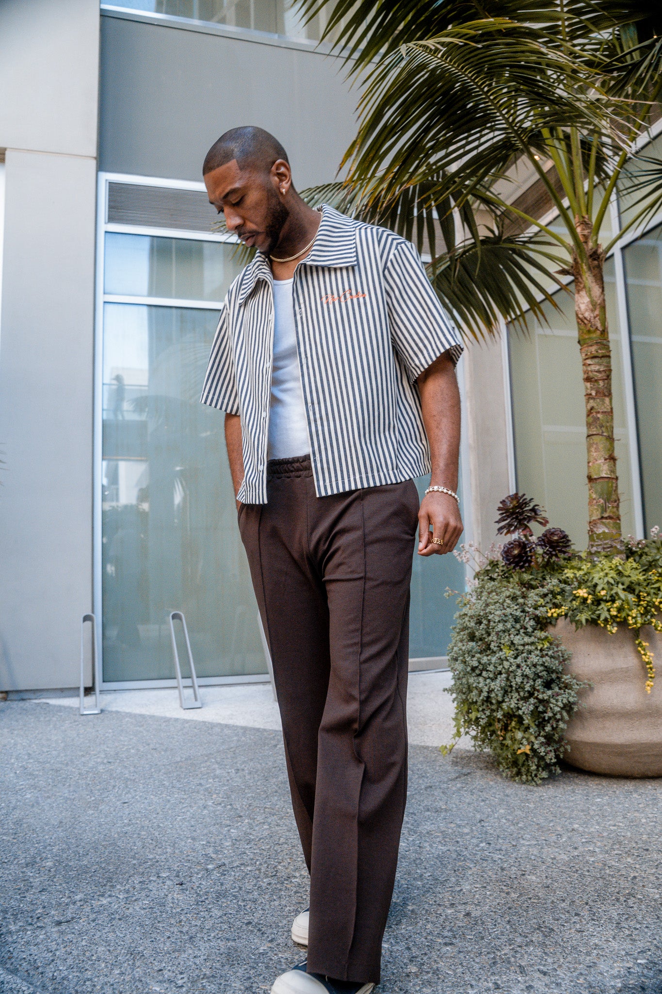 Brown- Heavy Flared Pants