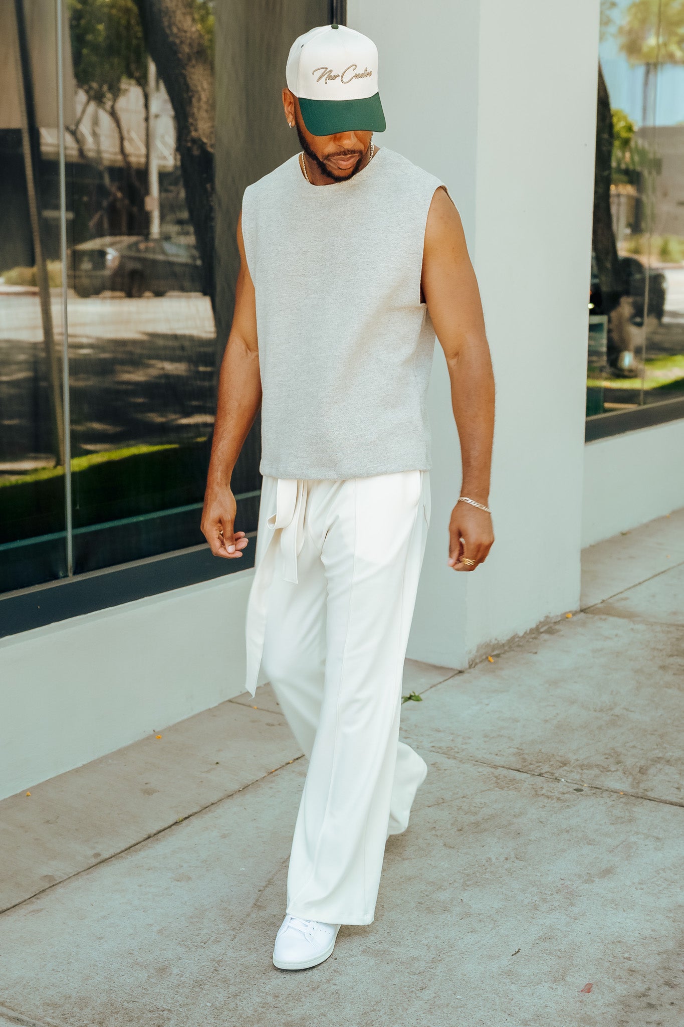 Elevated Knit Tank - Oatmeal / Grey