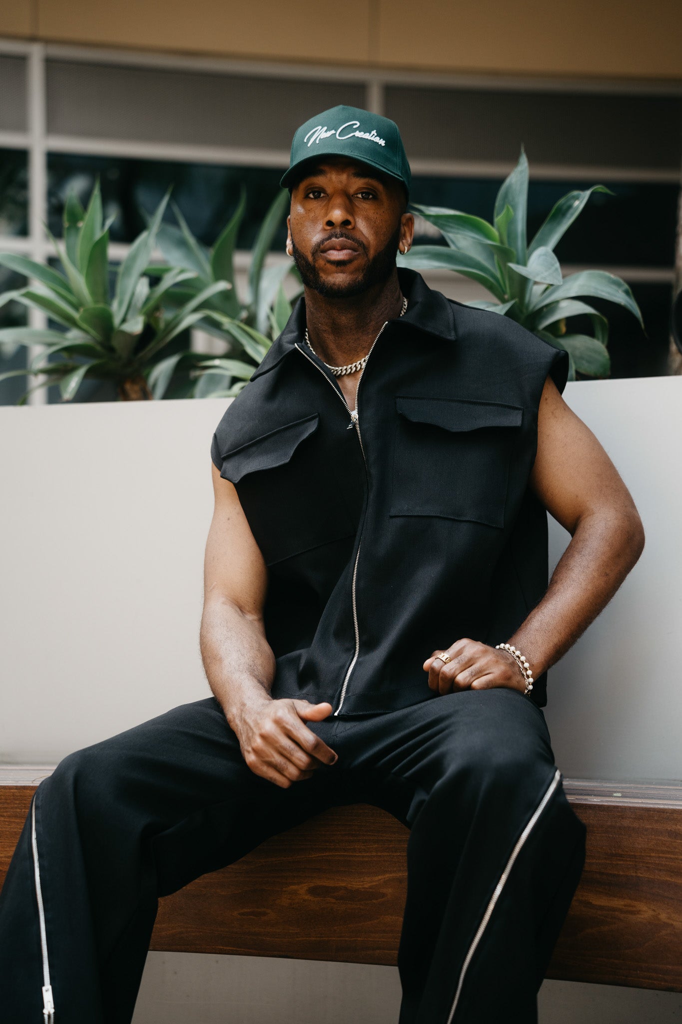 Black Denim Zip Shirt
