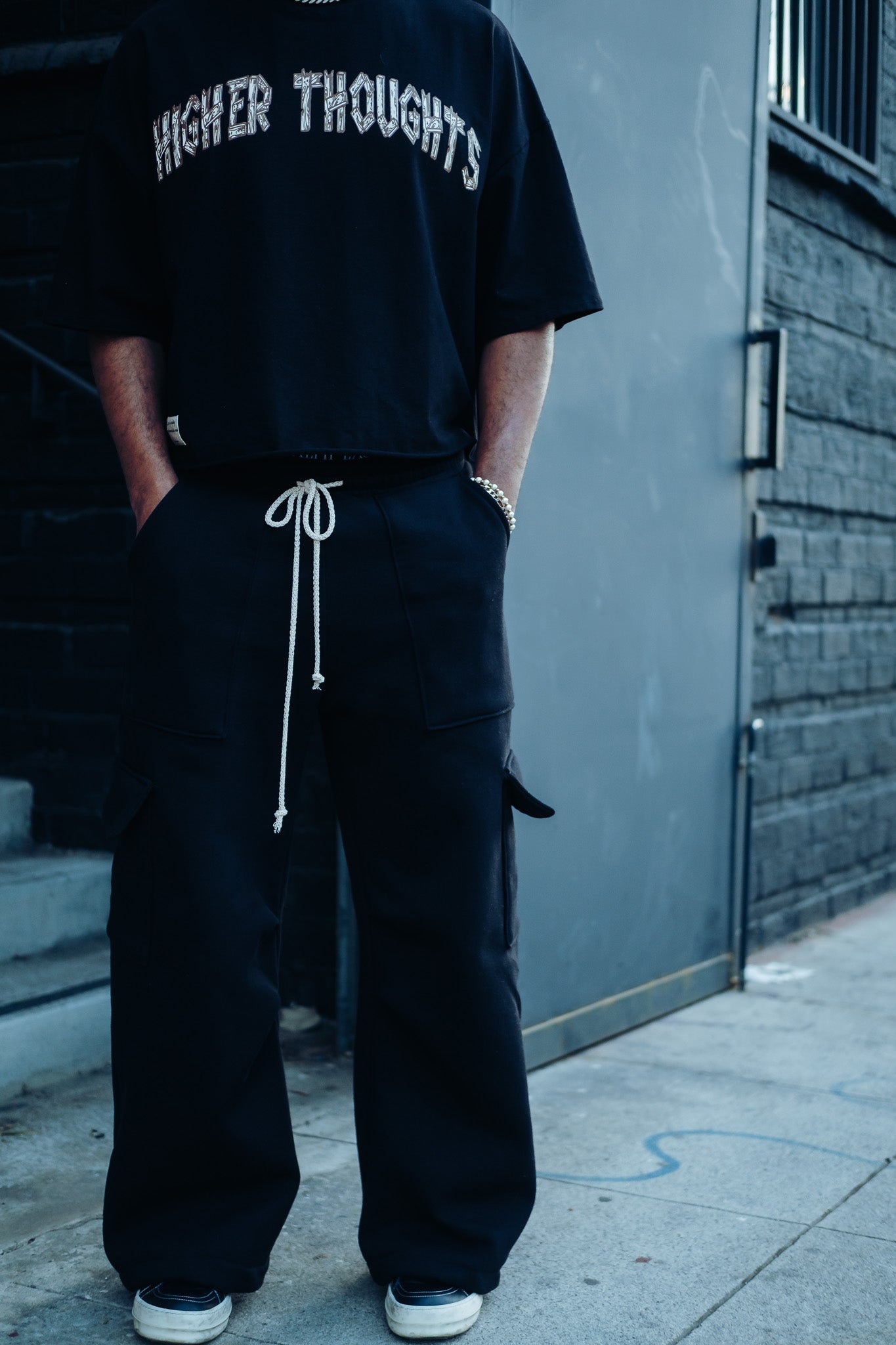 Oversized Boxy Graphic Tee - Higher Thoughts