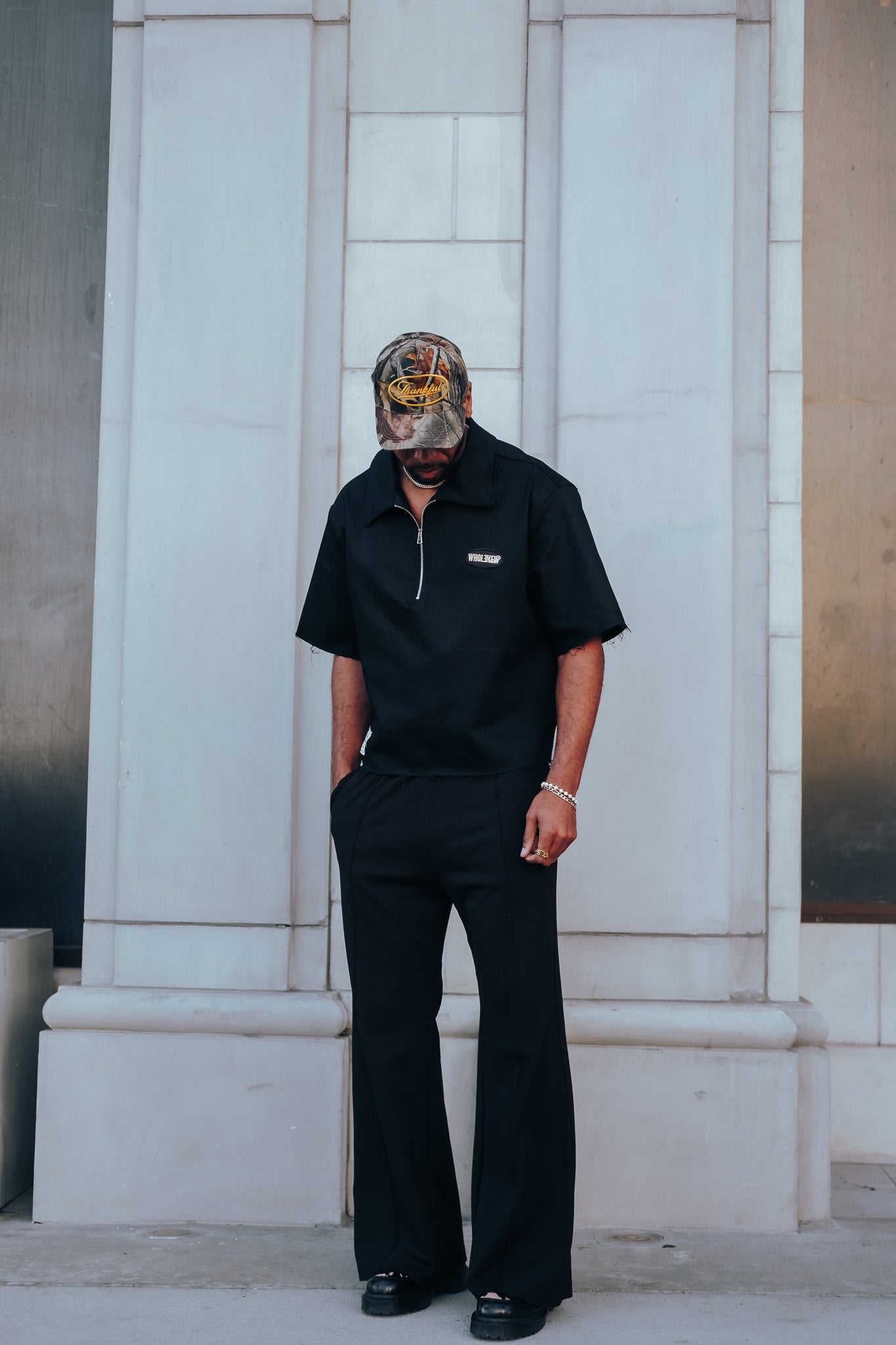 QTR Zip Shirt - Black