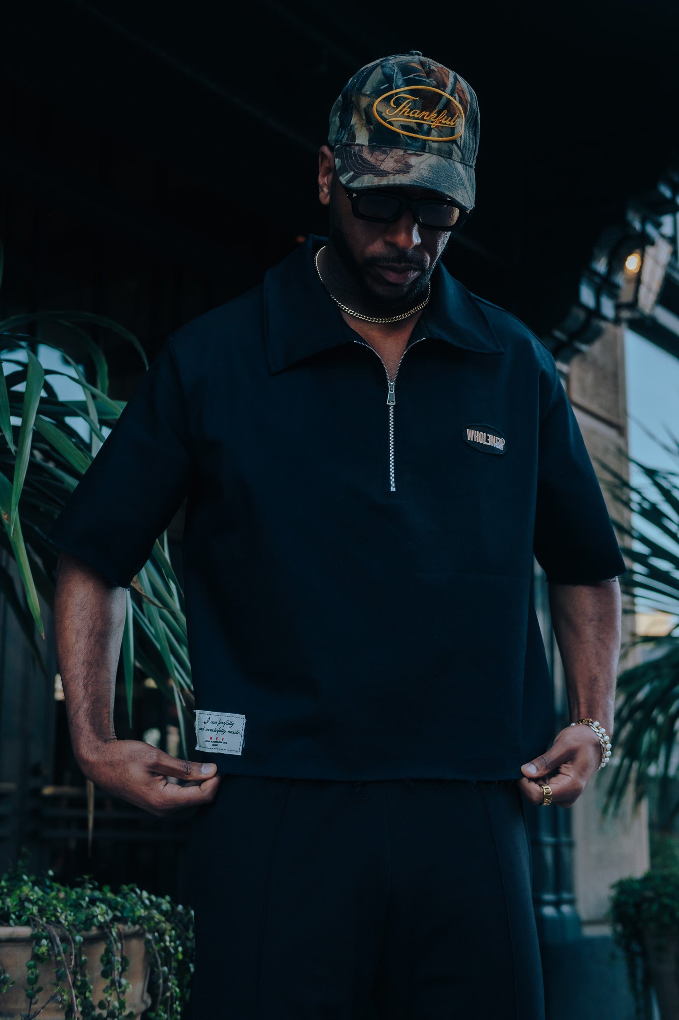 QTR Zip Shirt - Black
