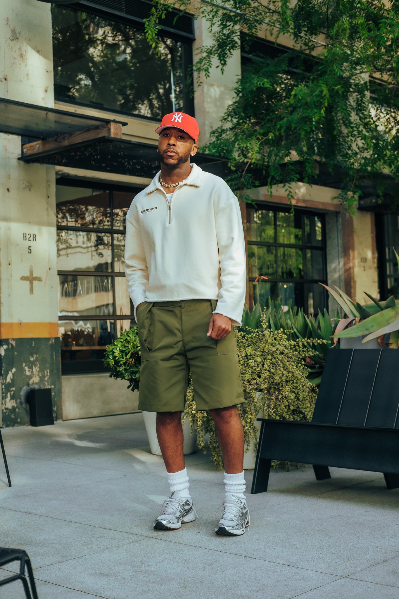Heavy Nylon Cargo Shorts - Olive