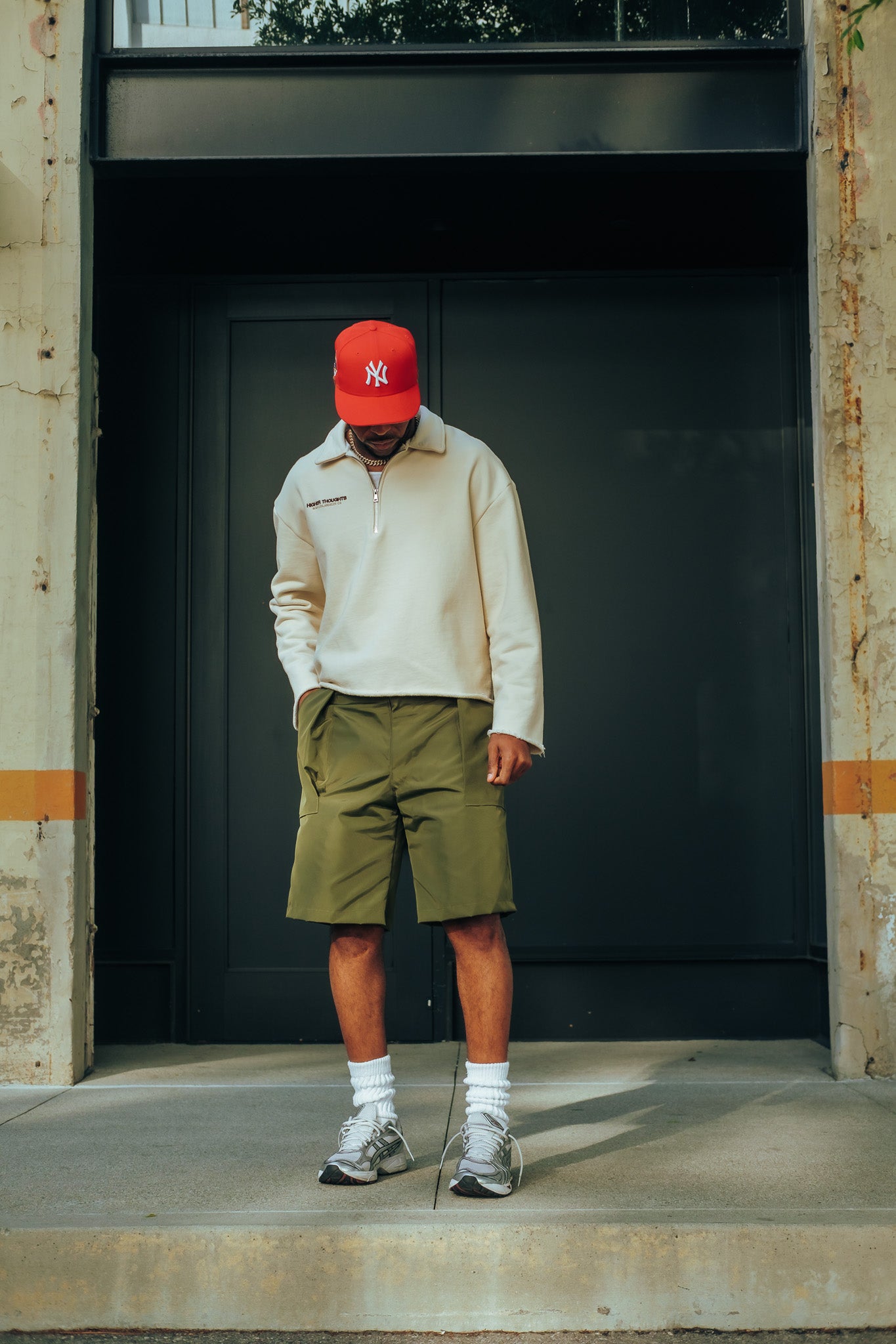 Heavy Nylon Cargo Shorts - Olive