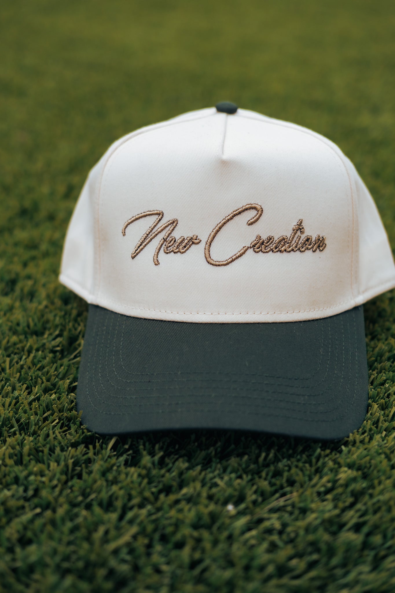 Natural/Green 2-Tone Hat Snapback