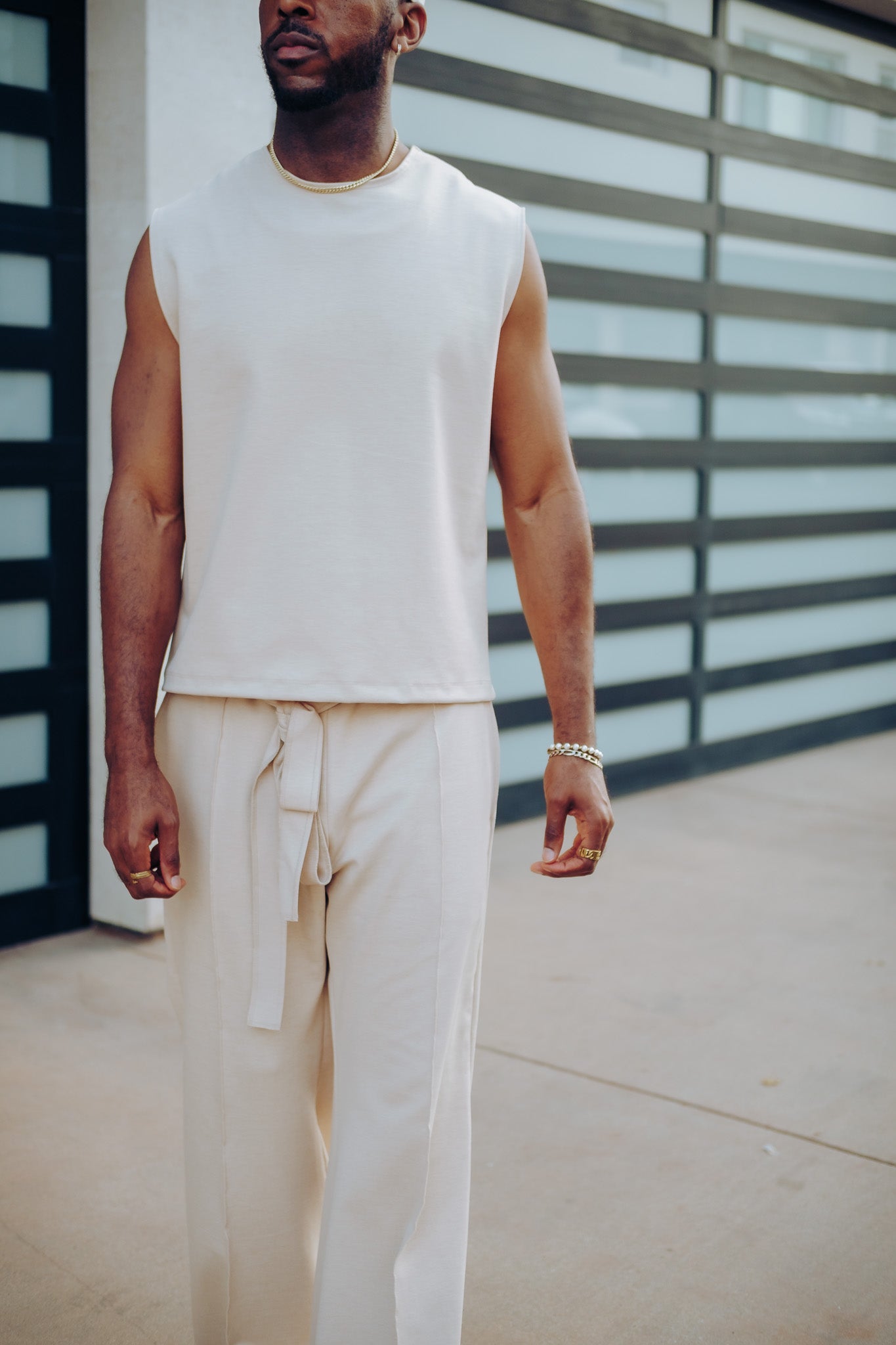 Elevated Sleeveless Tank - Sand (limited)
