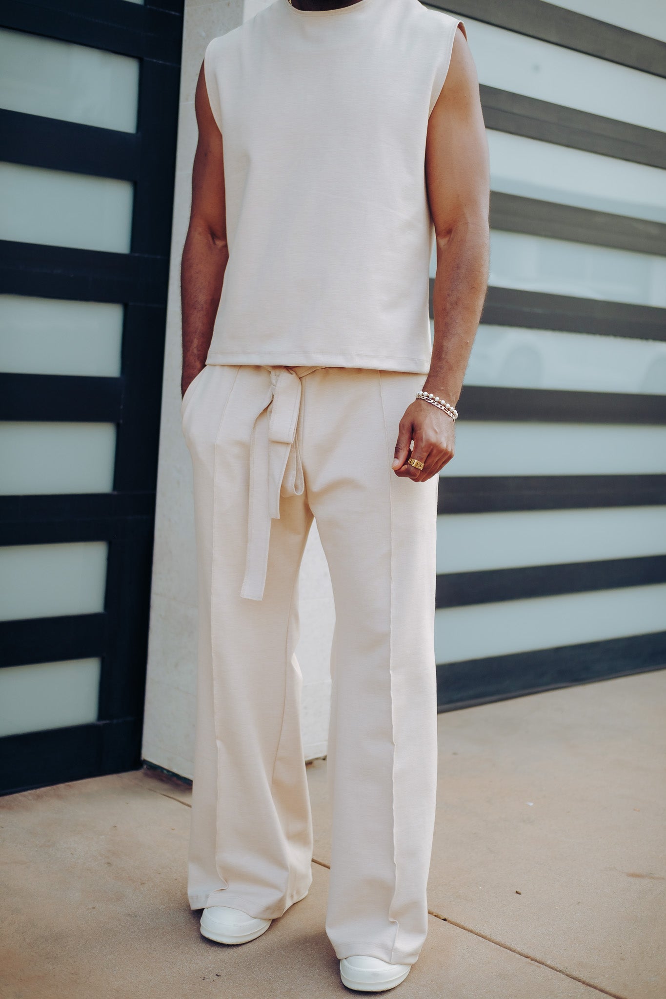 Sand- Heavy Flared Pants (limited)