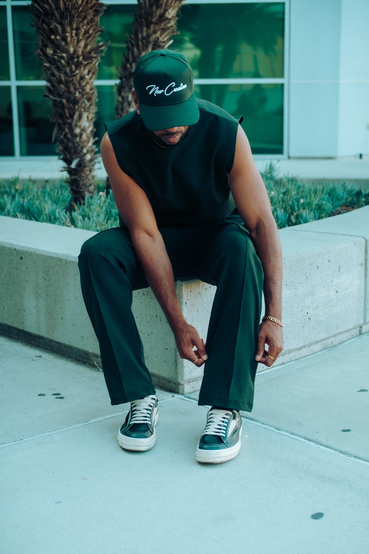 Slim Elevated Jogger - Hunter Green