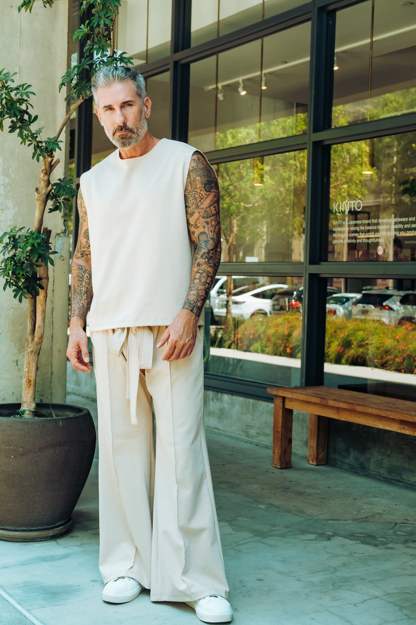 Sand- Heavy Flared Pants (limited)