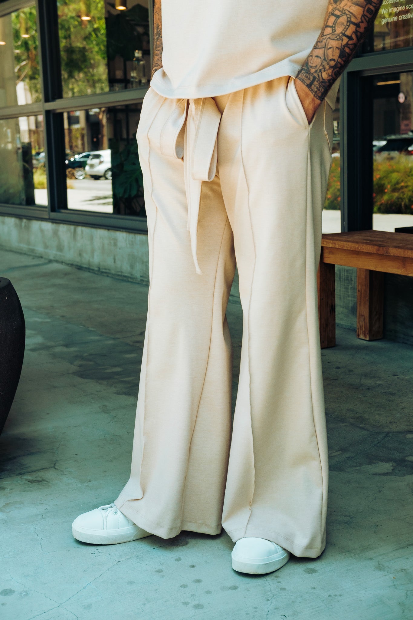 Sand- Heavy Flared Pants (limited)