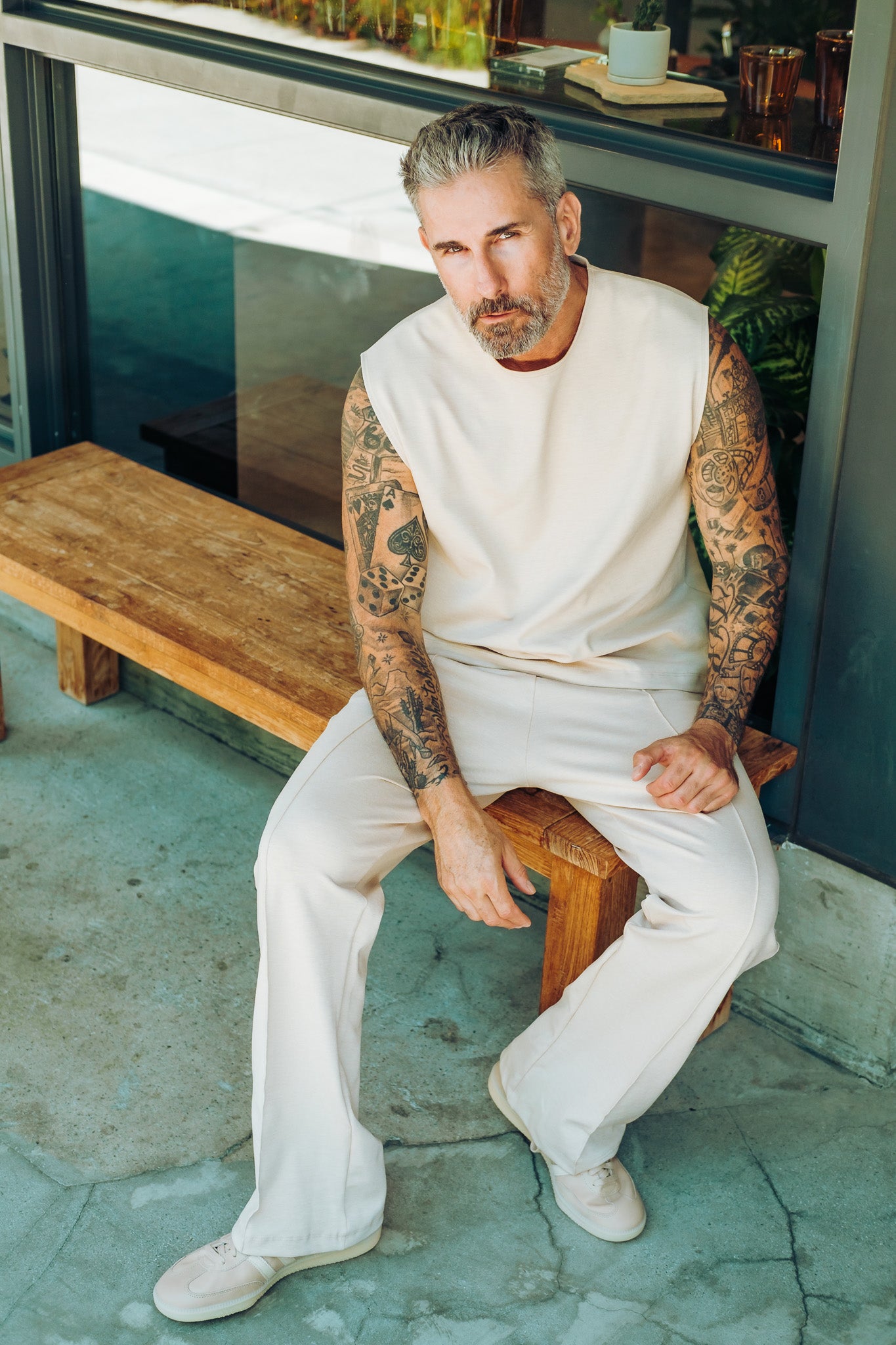 Slim Elevated Jogger - Sand