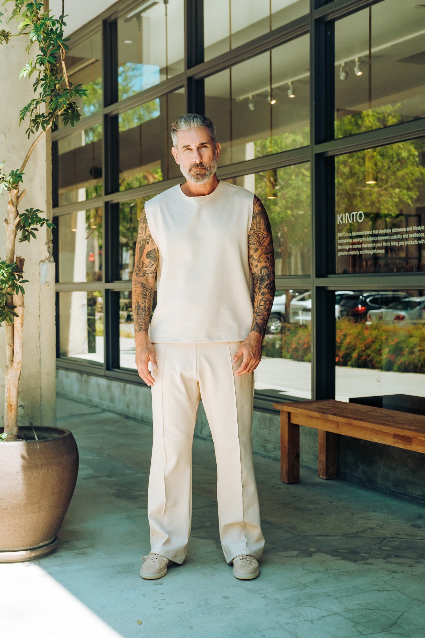 Slim Elevated Jogger - Sand