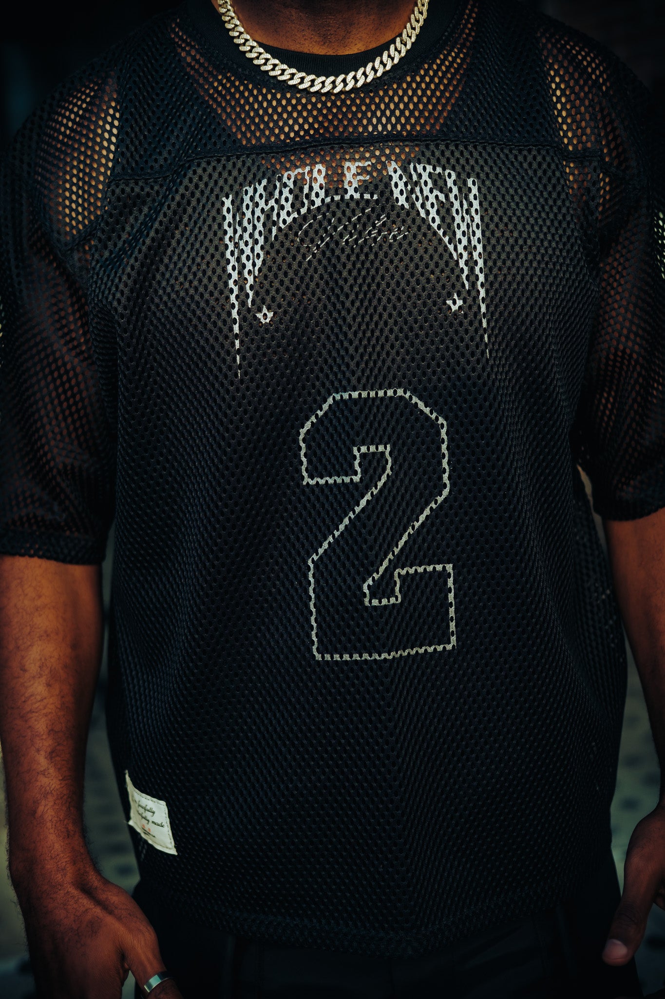 Black Mesh Jersey