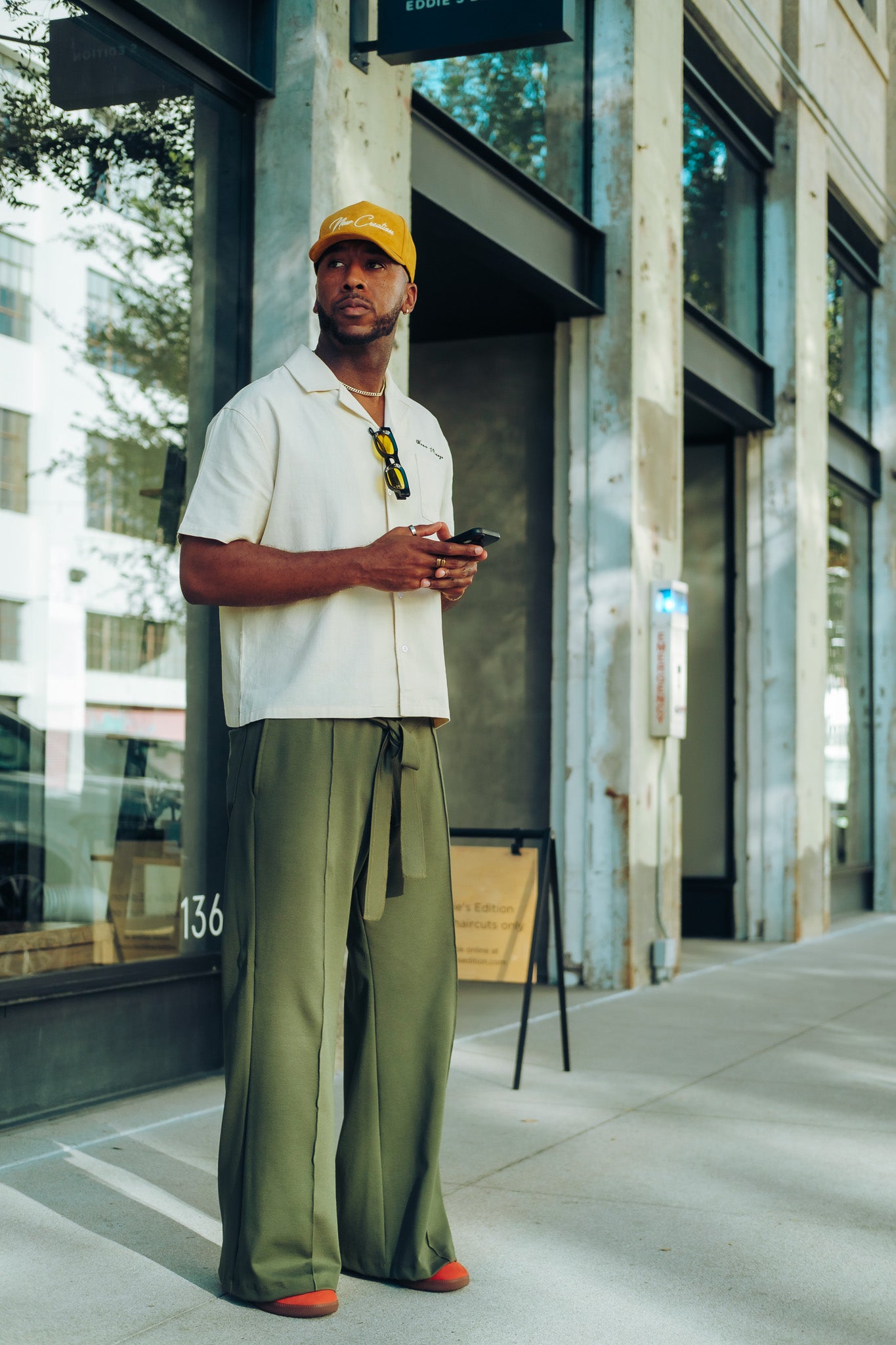 Dark Olive- Heavy Flared Pants
