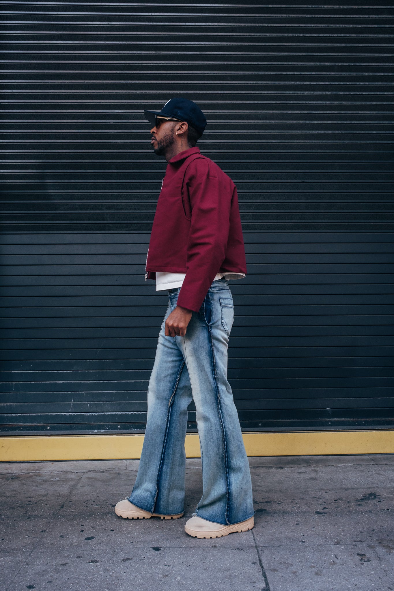 Light Washed Indigo Flared Denim - Limited