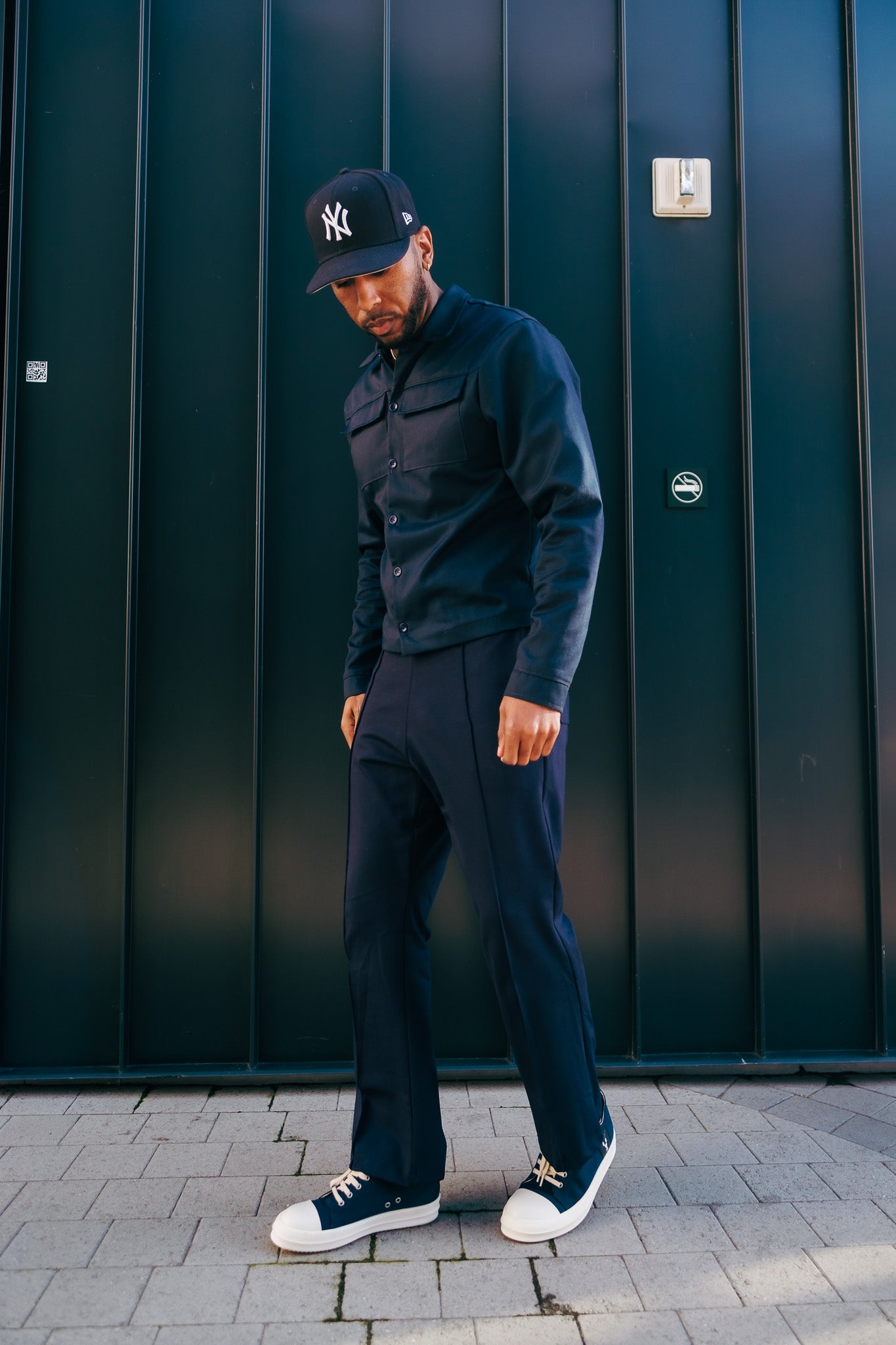 Navy Button Down