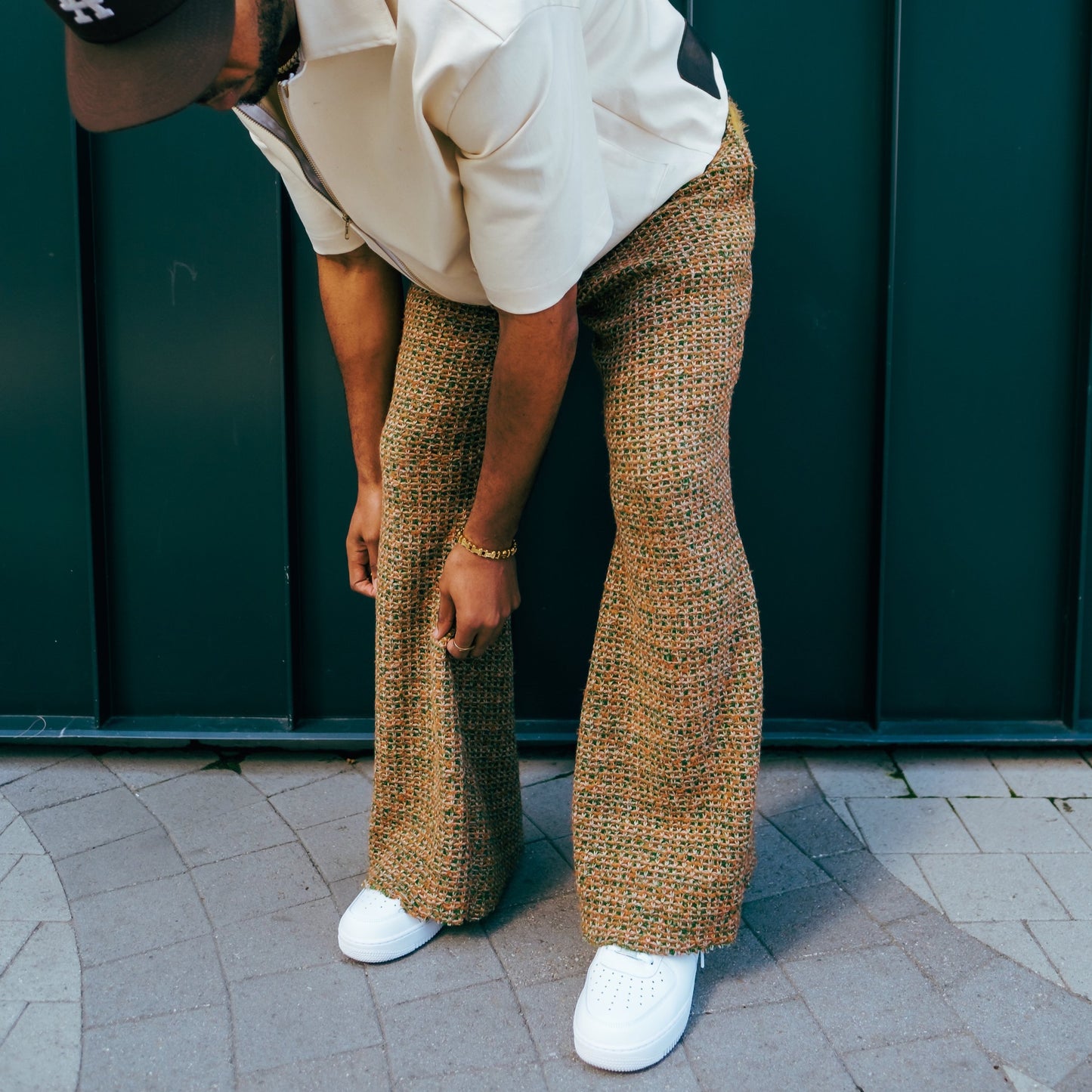 Orange/Green Knit Pants