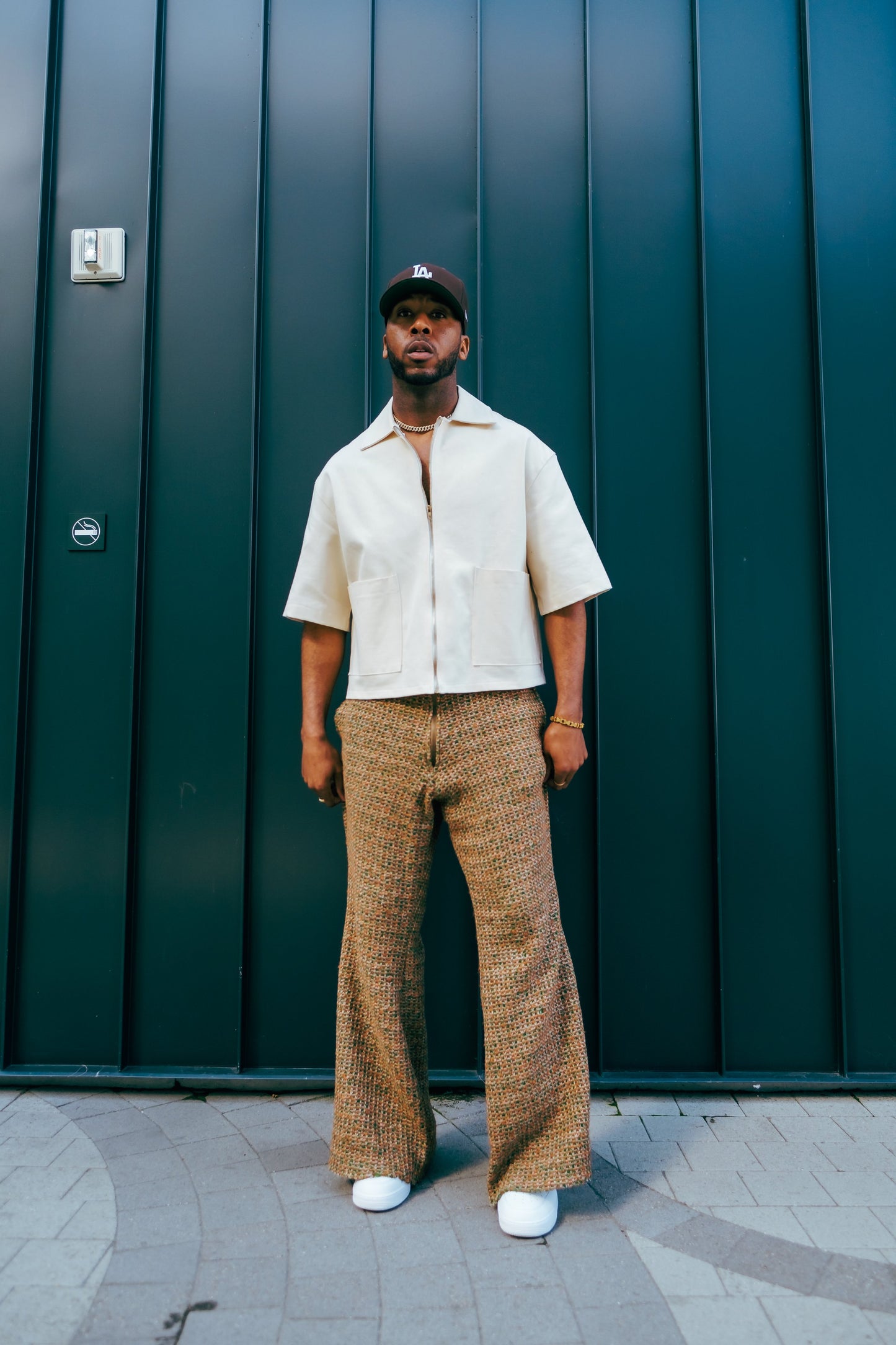 Orange/Green Knit Pants
