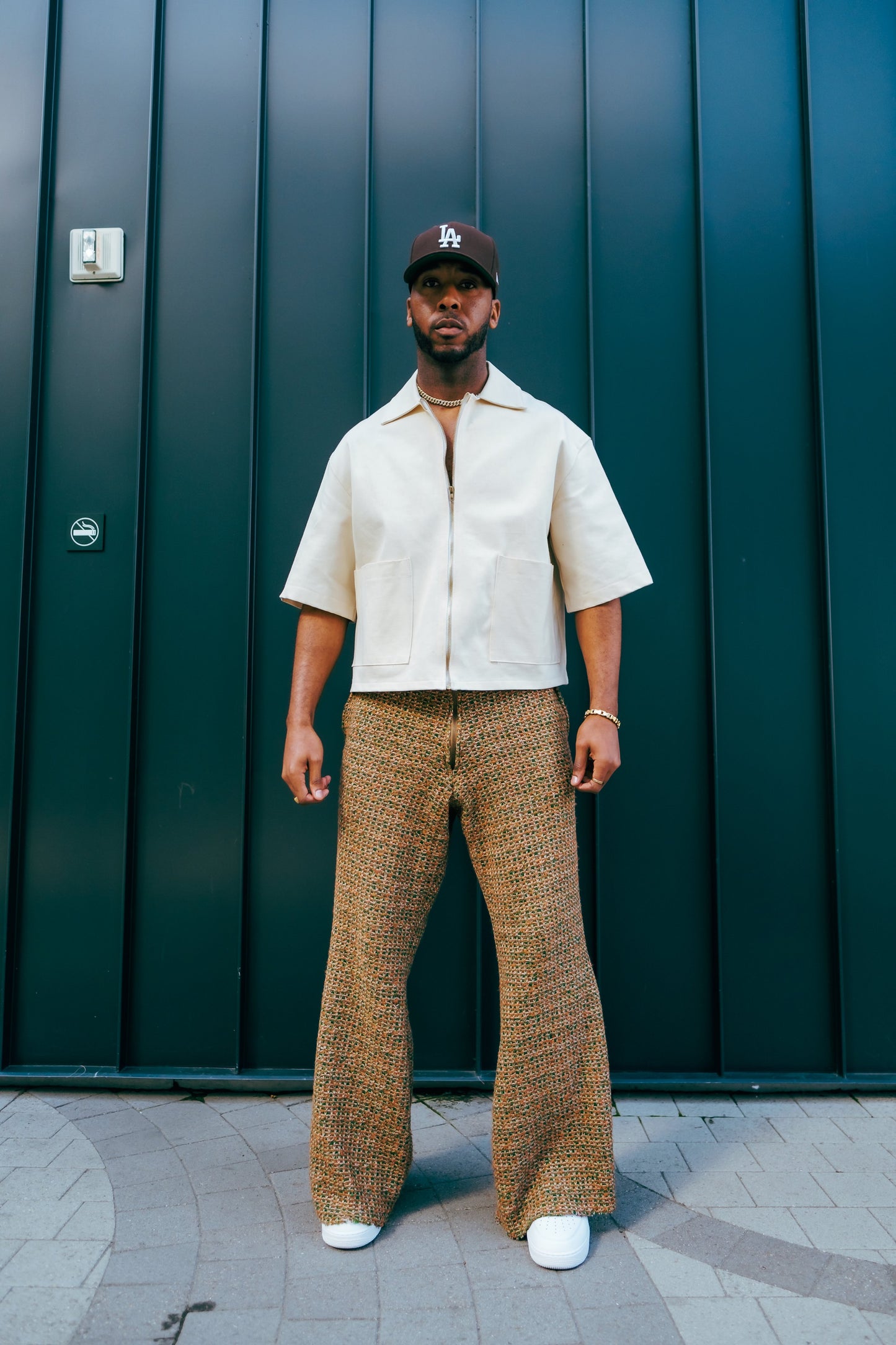 Orange/Green Knit Pants