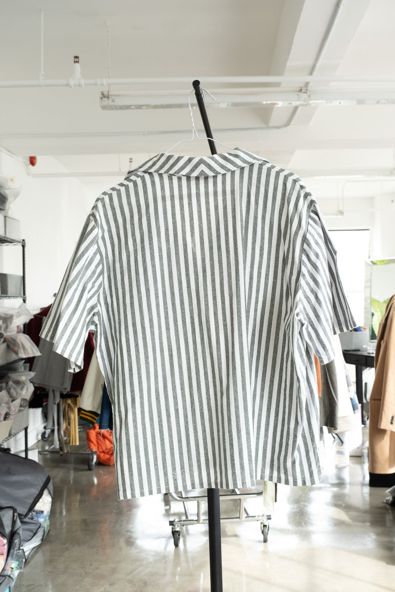 S/P green stripe shirt- L