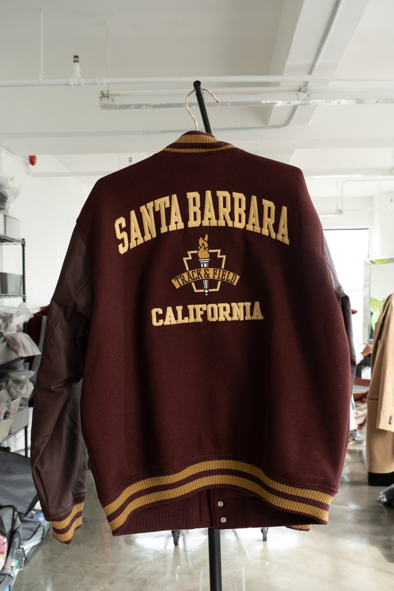Dark Burgandy bomber jacket- Sz L