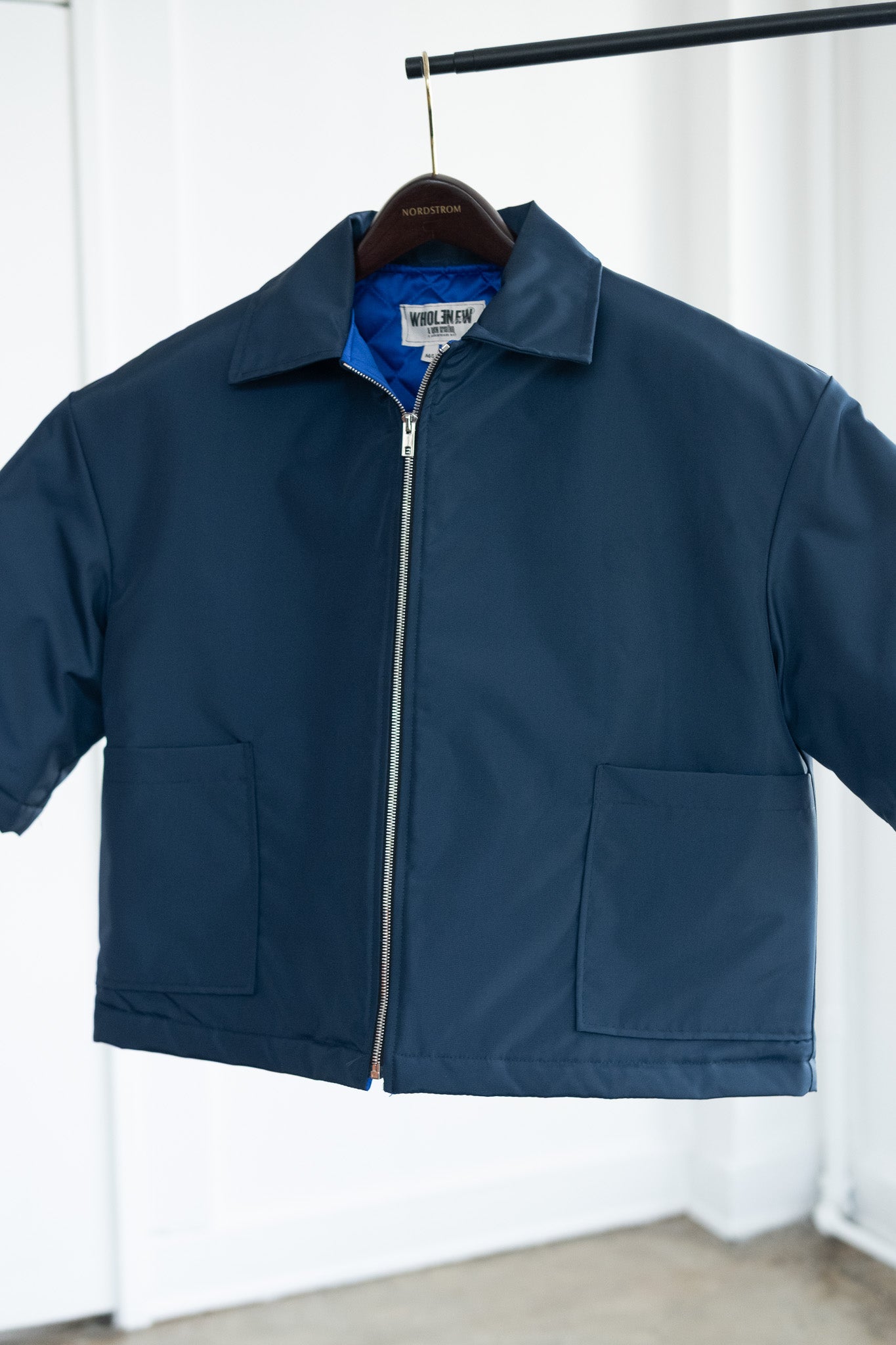 Oversized Nylon Puffer Zip - Navy