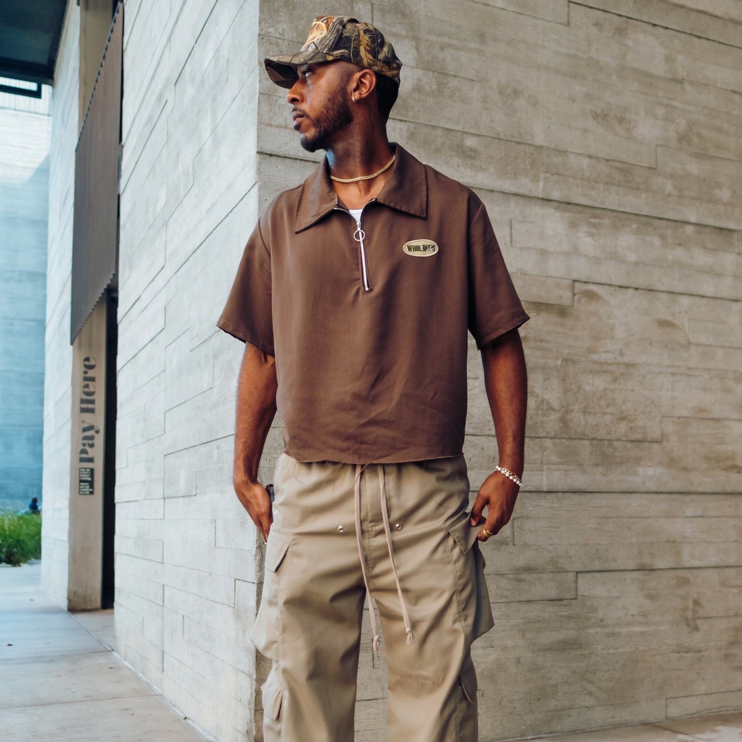 QTR Zip Army Green