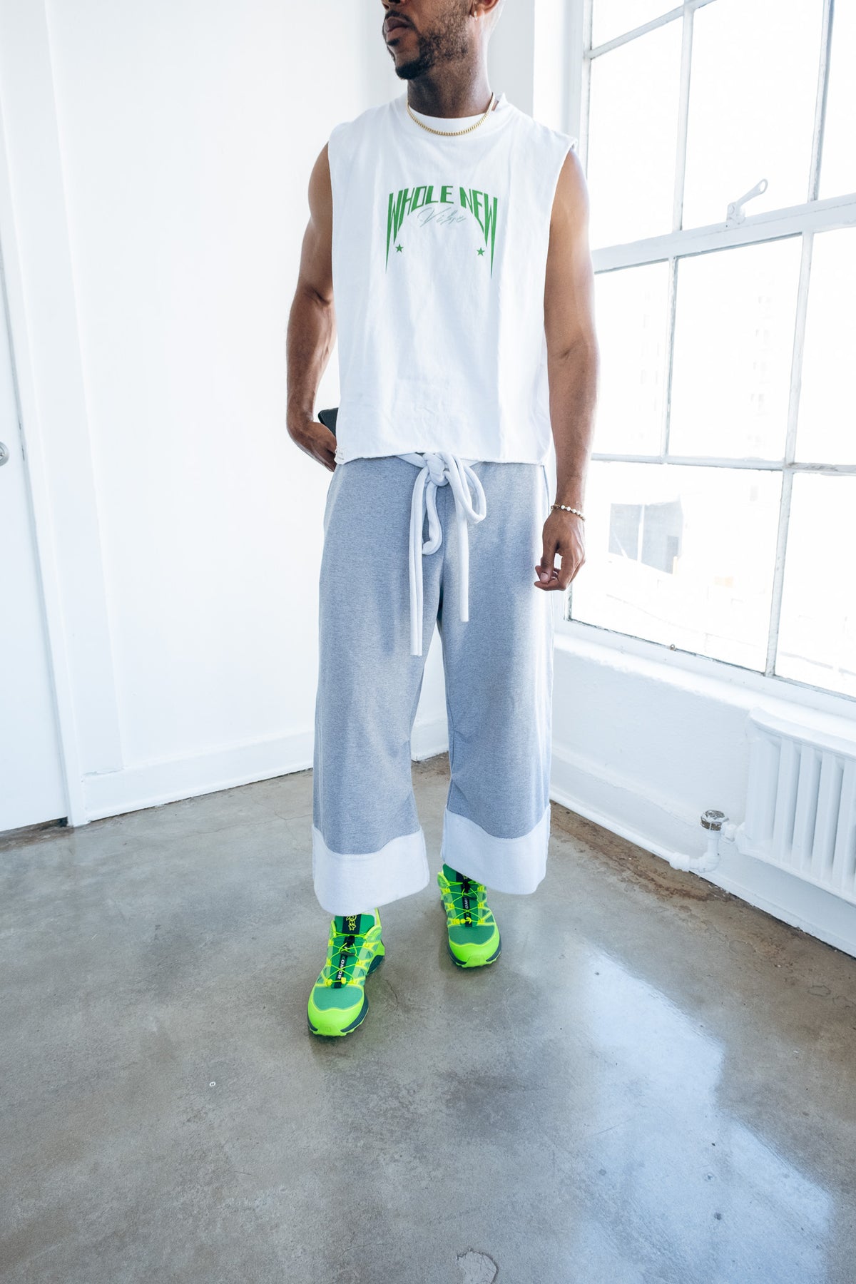 WNV mini graphic tank- green