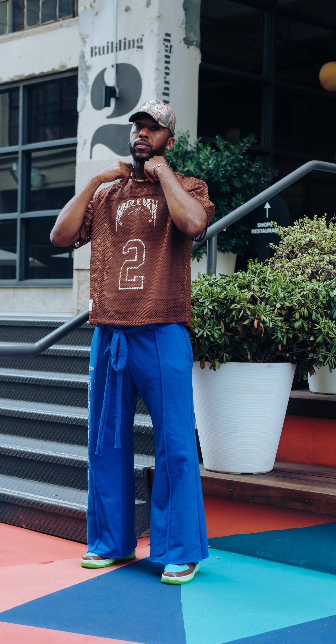 Brown Mesh Jersey