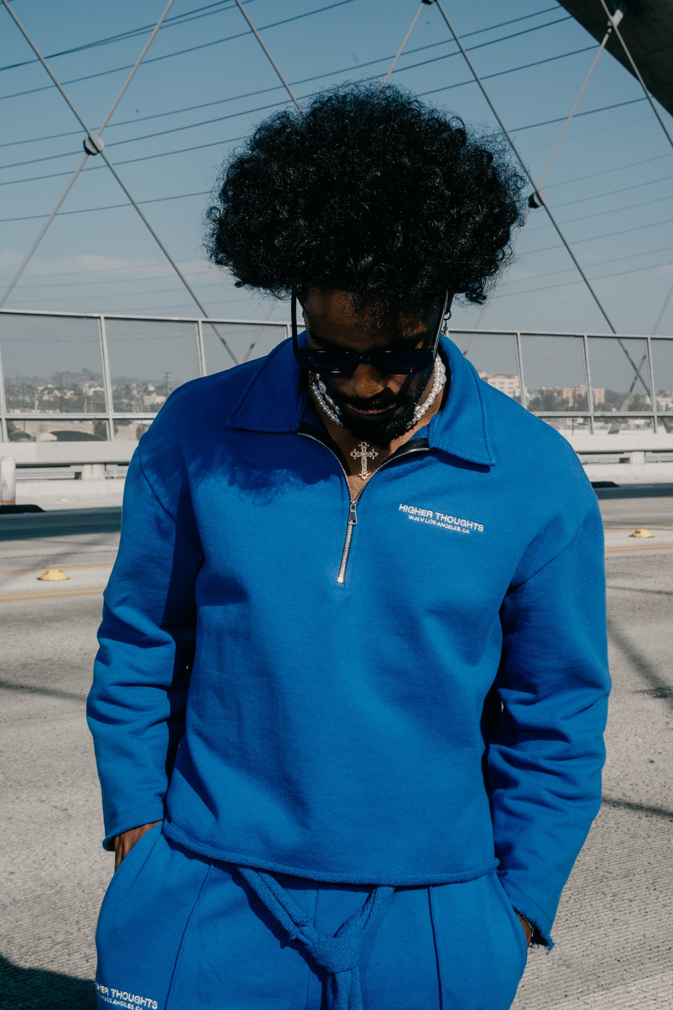 Heavy Terry QTR Zip - Dodger Blue