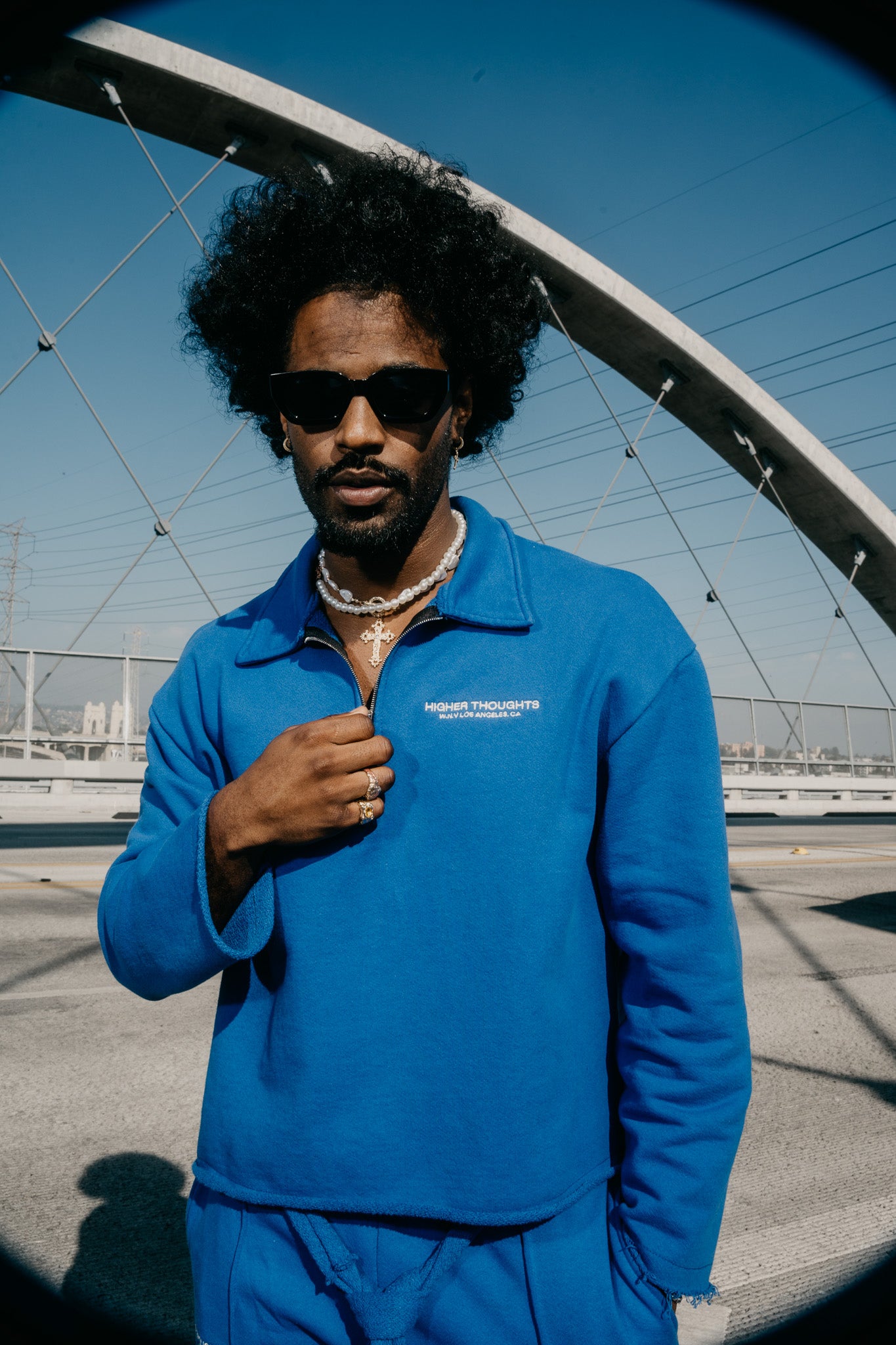 Heavy Terry QTR Zip - Dodger Blue
