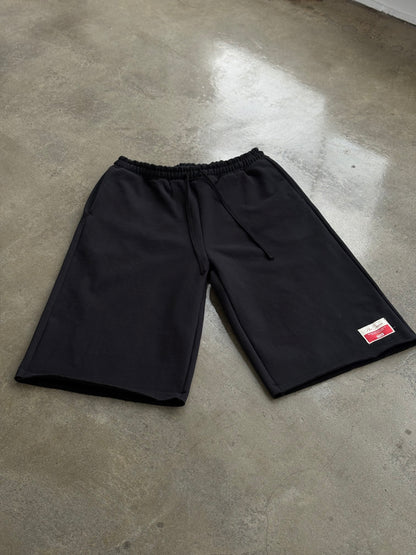 Premium Cotton Sweat Shorts- Black