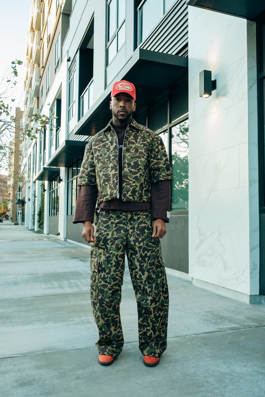 Oversized Nylon Puffer Zip - camo (limited)