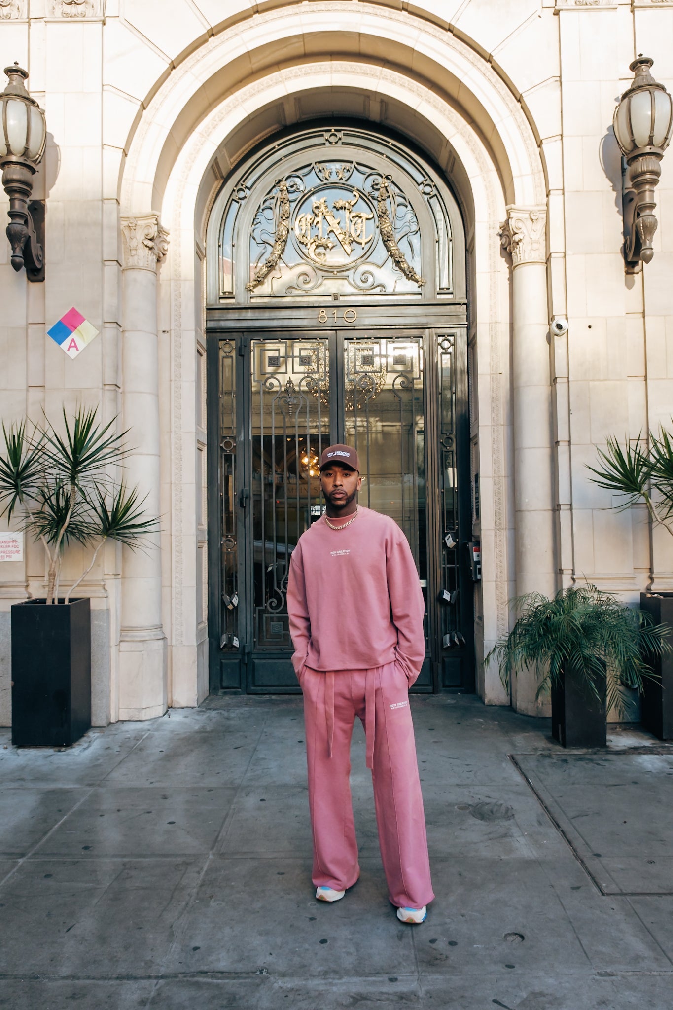 Terry Flare Pants- Mauve (Garment Dyed)