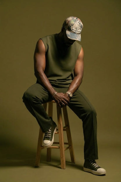 Elevated Sleeveless Tank - olive