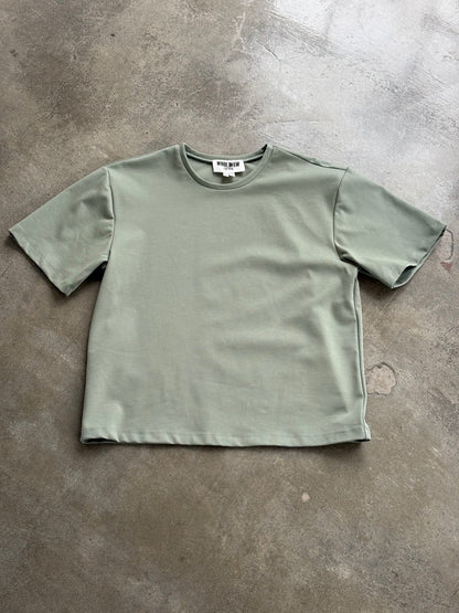 Slim Cropped Tee - Light Green