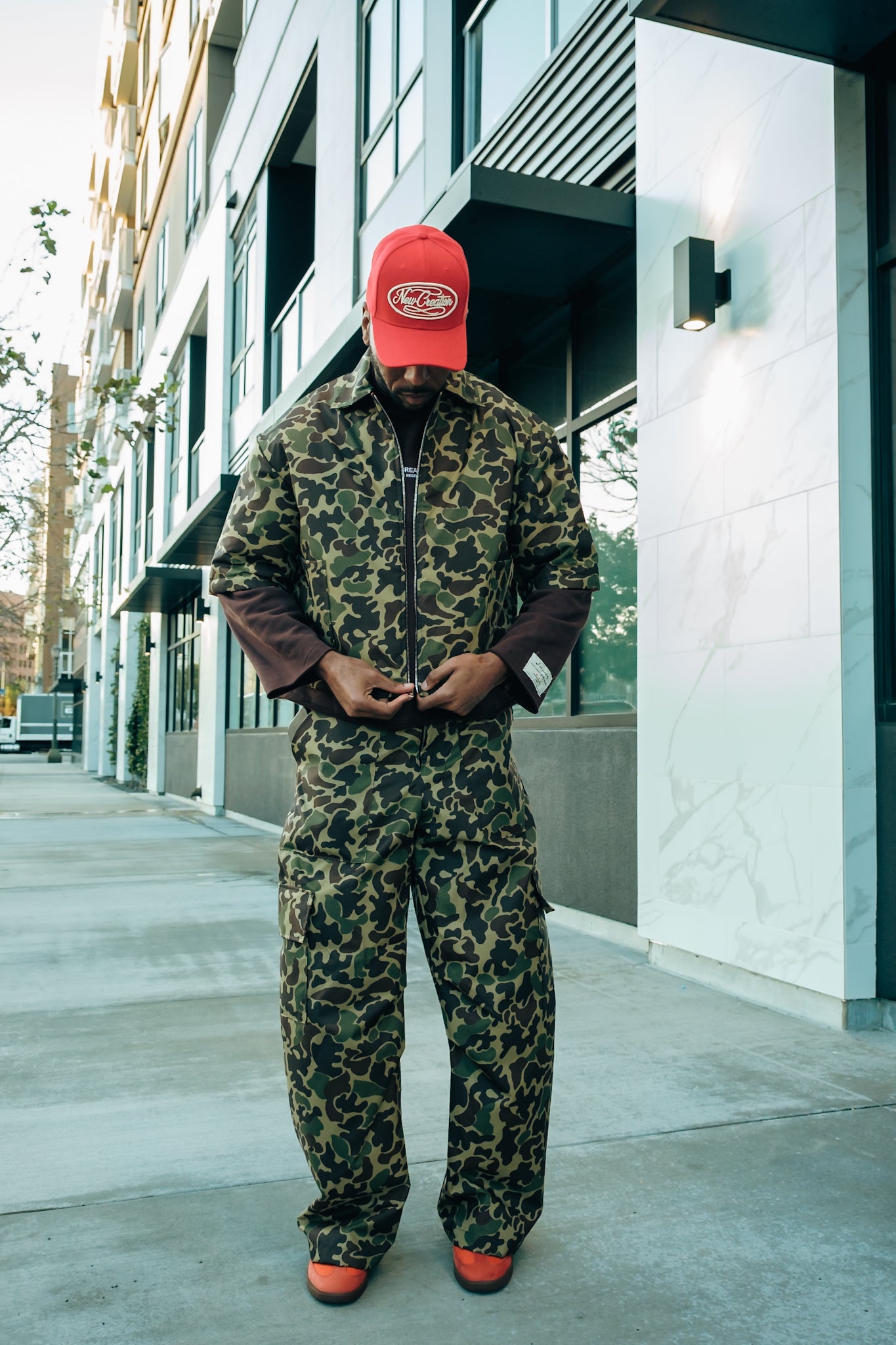 Oversized Nylon Puffer Zip - camo (limited)