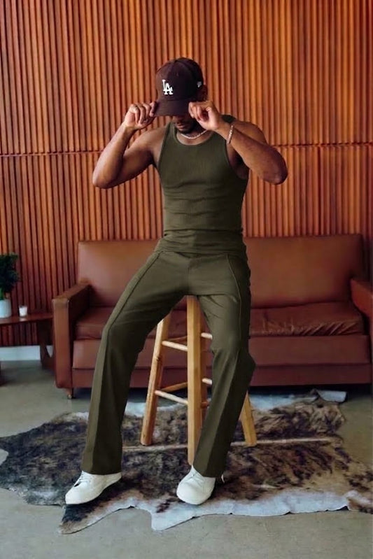 Olive- Slim Elevated Jogger