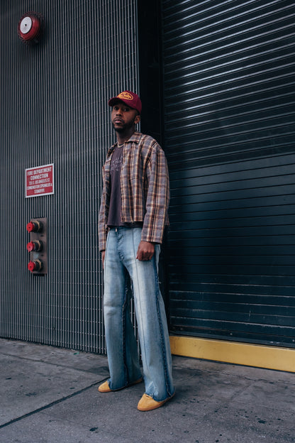 Cotton Flannel - Grey/ Yellow