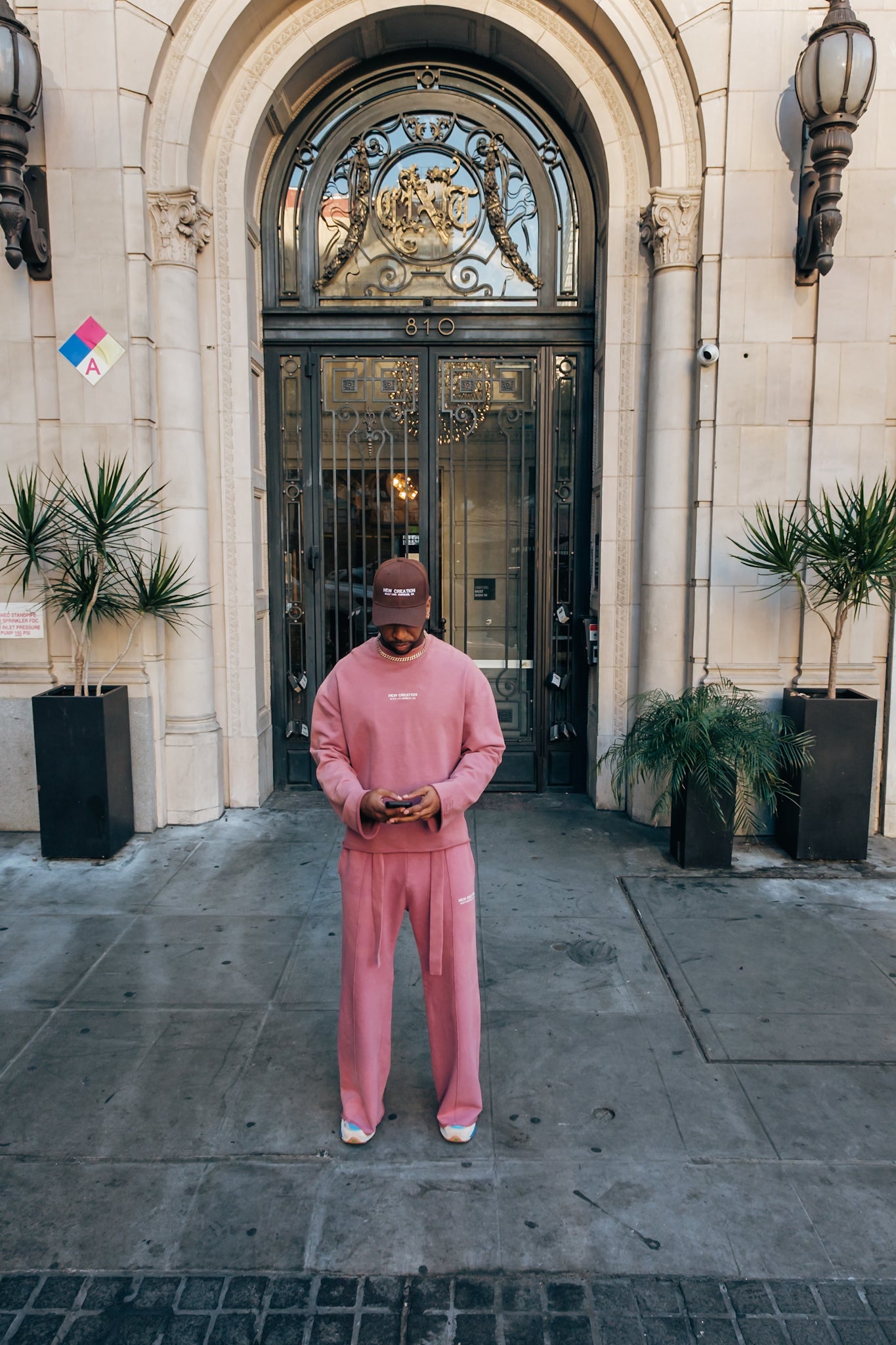Terry Flare Pants- Mauve (Garment Dyed)