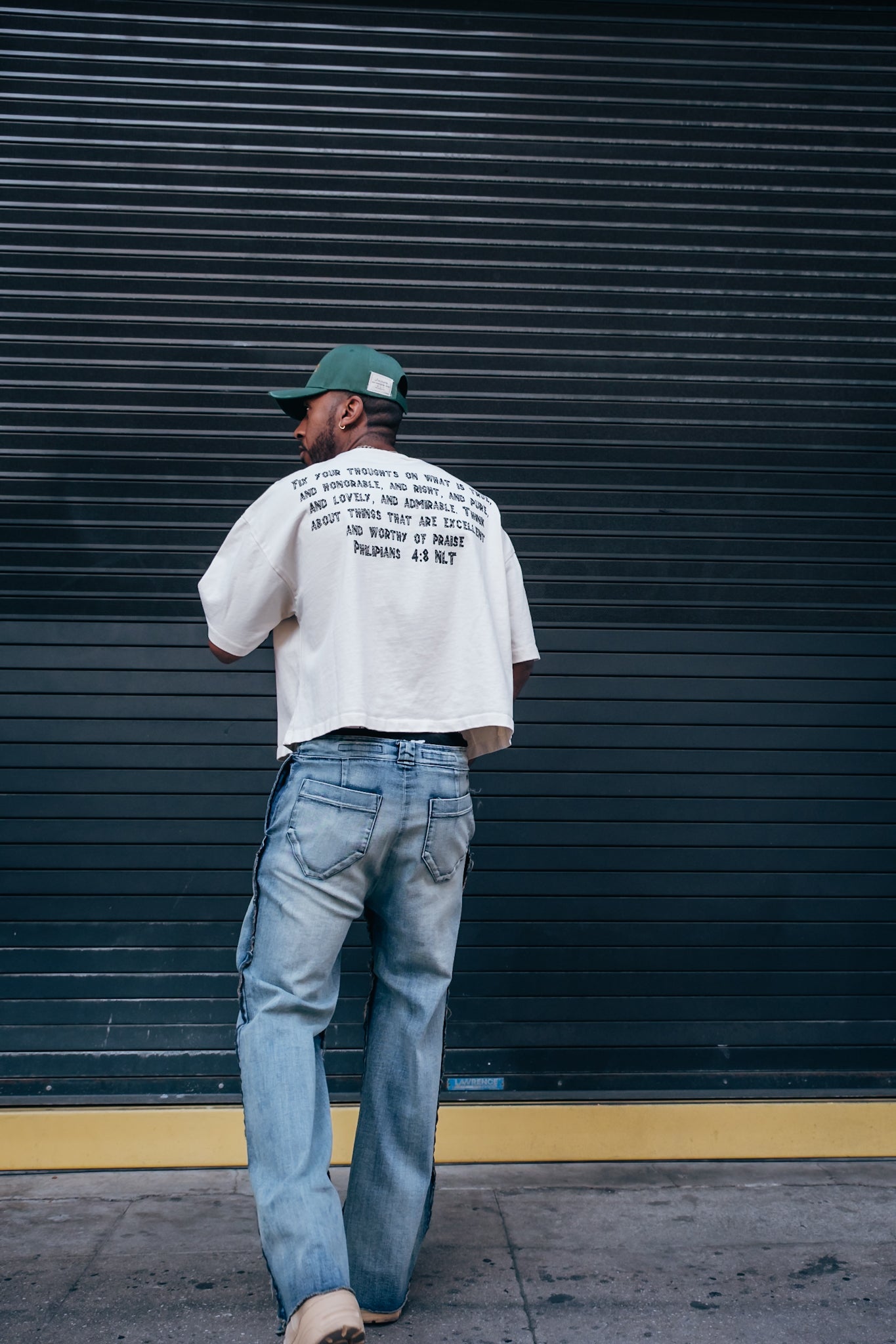 Oversized  Higher Thoughts Tee- OFF White