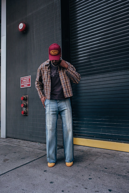 Cotton Flannel - Grey/ Yellow