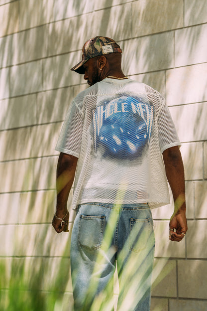 White Mesh Jersey